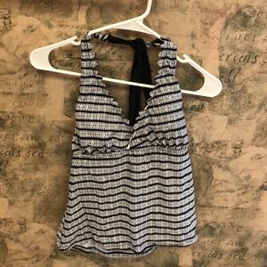 LN MAZU SWIM black/white tankini top, 12